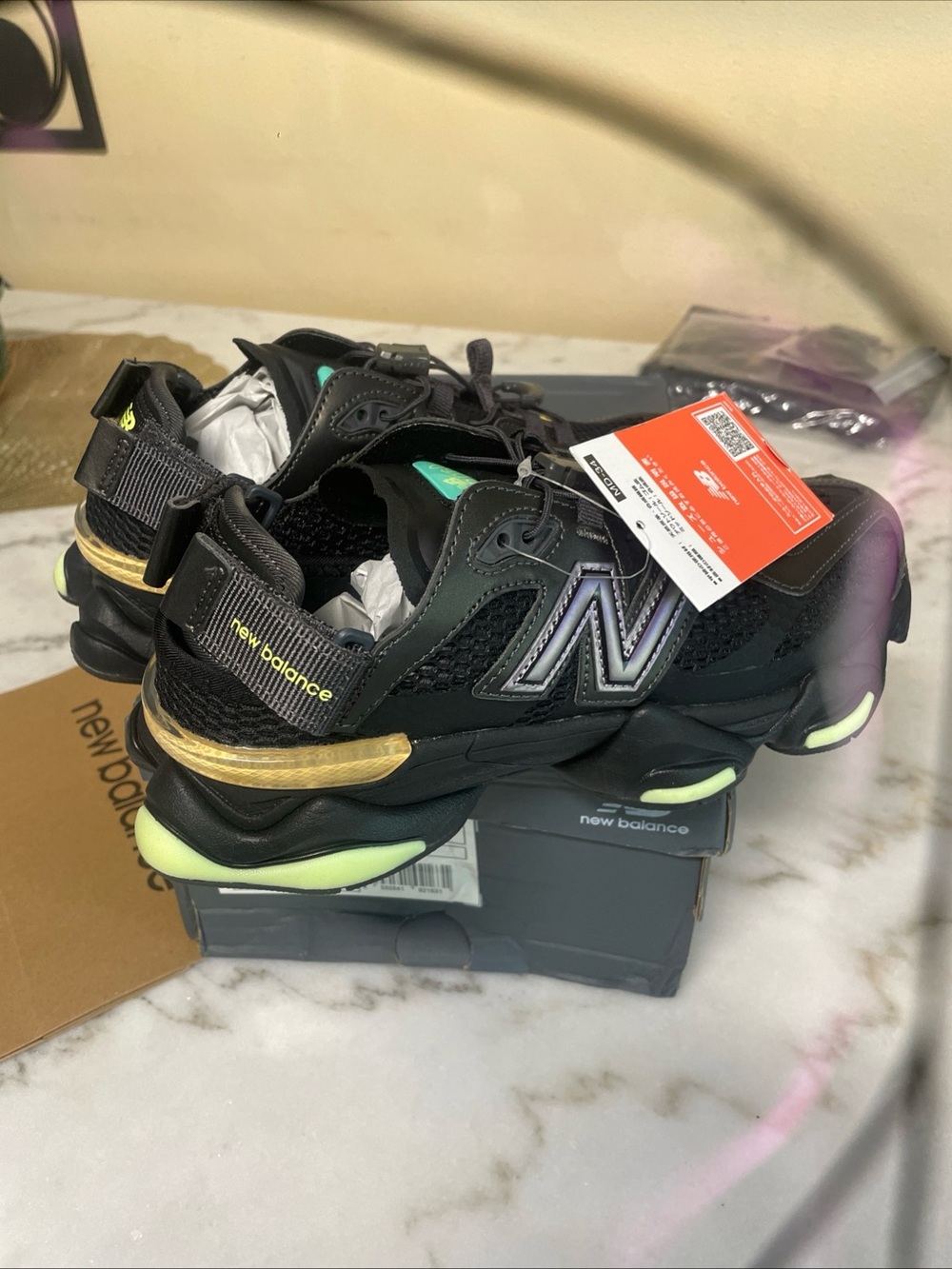 New Balance 9060 Summer Black Afterglow U9060915 Men's Size 5.5